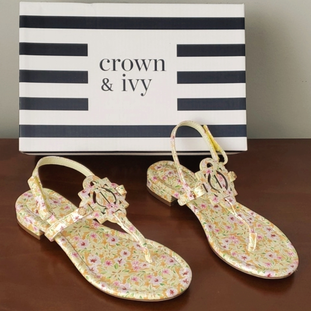 Girls Crown & Ivy Wylie Sandal - Painted Petals